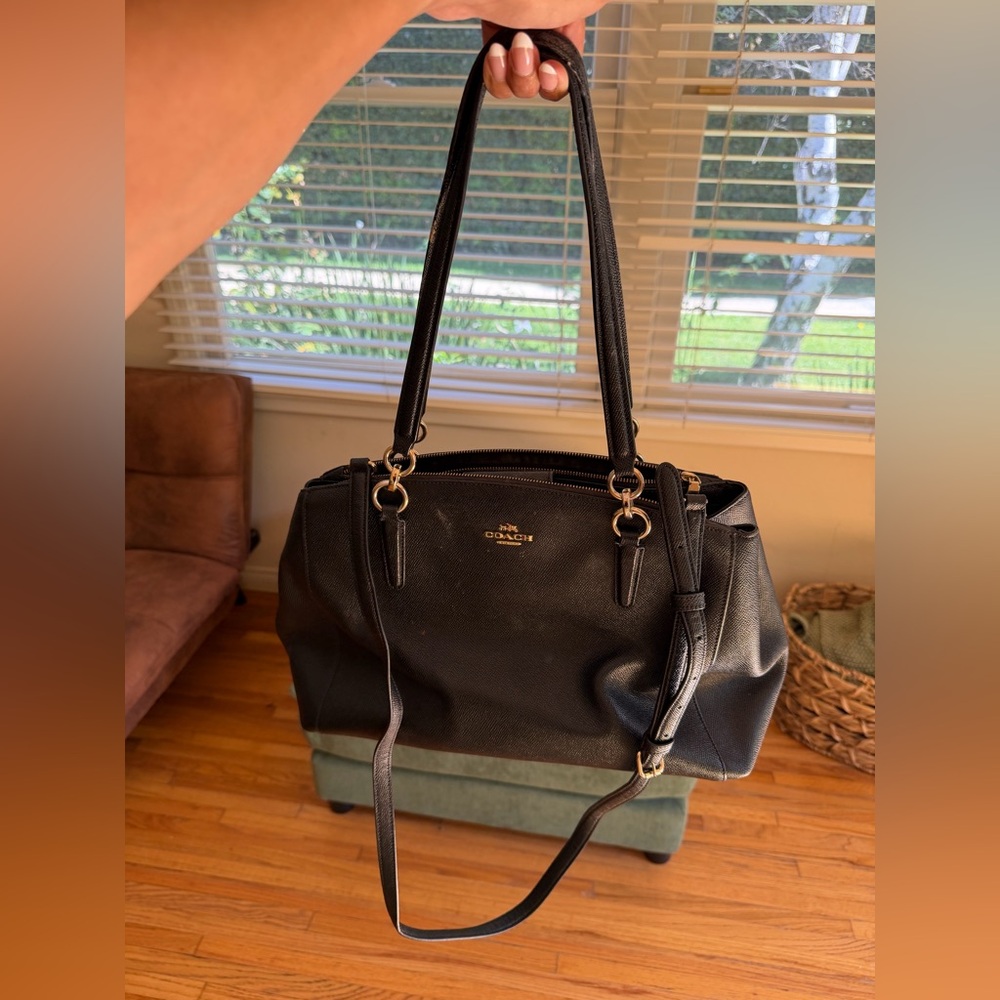 Coach Black Leather Shoulder Bag - Picture 4 of 5